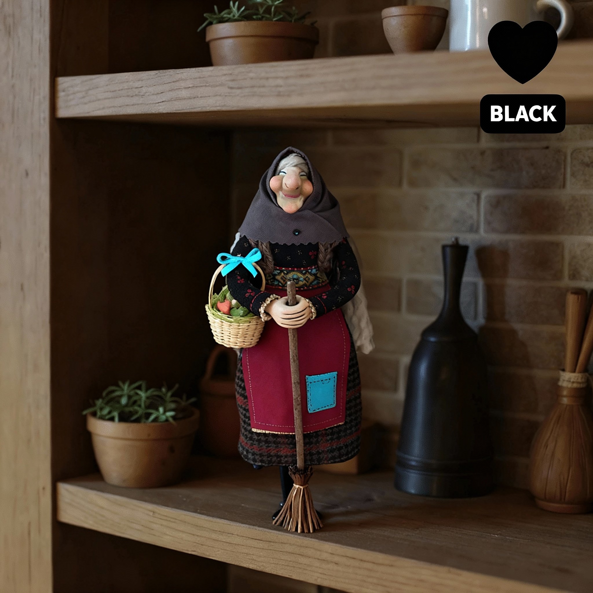 BlessWitch™ Handmade Kitchen Witch Doll