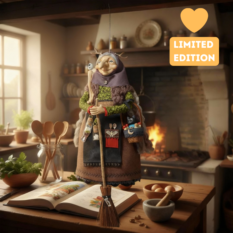 BlessWitch™ Handmade Kitchen Witch Doll